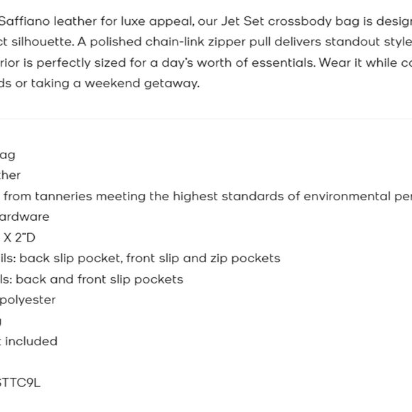 NEW Michael Kors Navy Leather Crossbody Bag- Jet Set - Picture 5 of 5